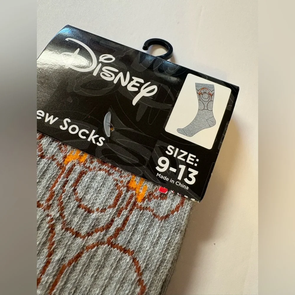 Disney Tigger Gray and Orange Crew Socks